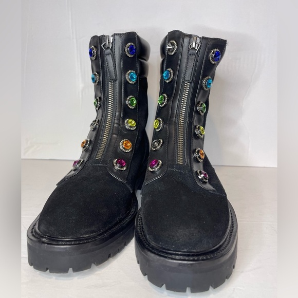 Kurt Geiger London Rainbow Black Bobby Boots - Picture 9 of 14